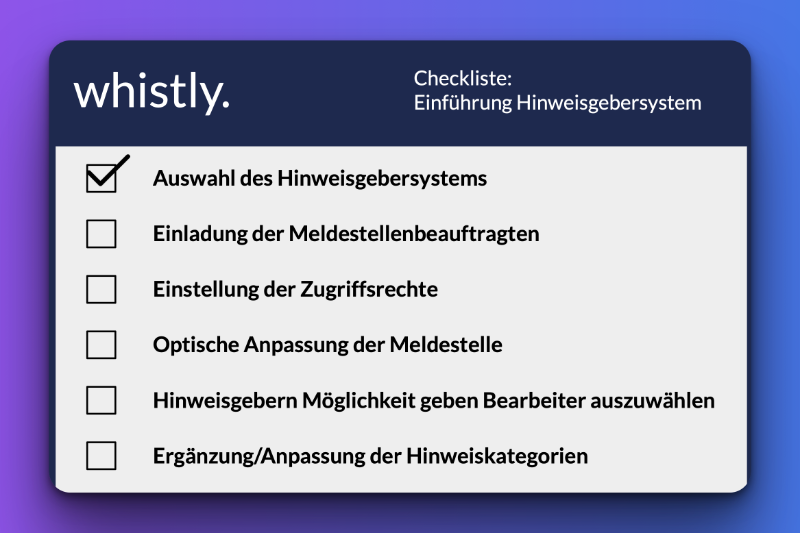 Checkliste: 6 Schritte zur Umsetzung des Hinweisgeberschutzgesetzes