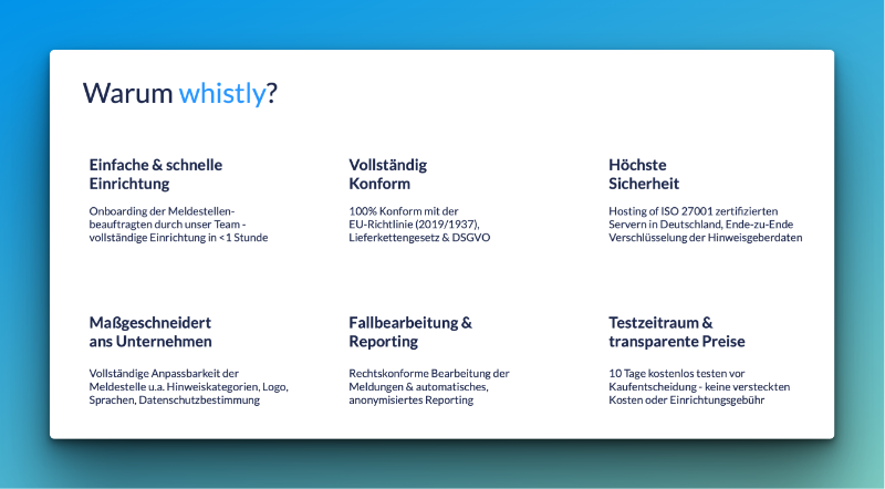 Warum whistly als Hinweisgebersystem