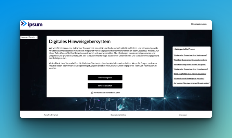 Digitales Hinweisgebersystem
