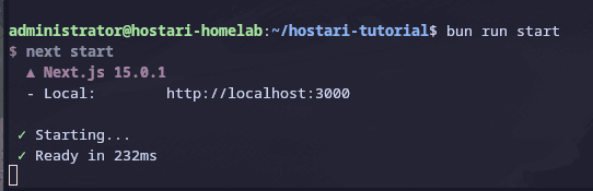 Once you've built the project for production, you can go ahead and start the production server.