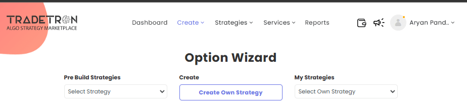 Tradetron Create Strategy