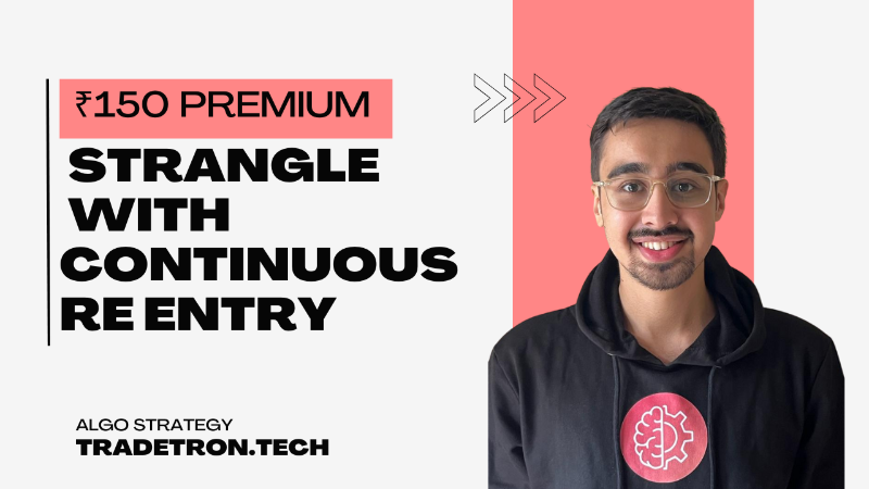 ₹150 premium strangle strategy with re entry at cost for SL and re execution on target