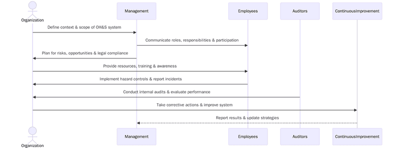 Requirements for ISO 45001 management