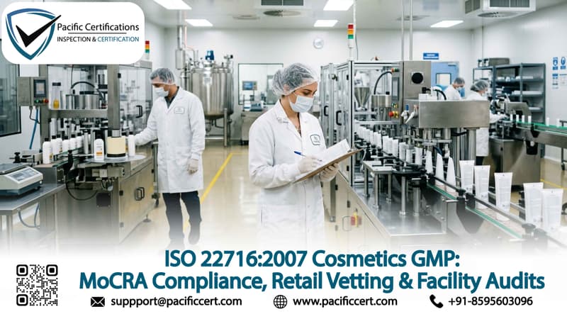 ISO 22716:2007 Cosmetics GMP: MoCRA Compliance, Retail Vetting & Facility Audits