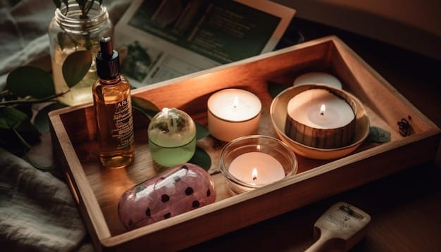 Aromatherapy candles burning