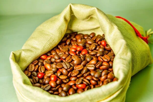 bags of coffee beans
