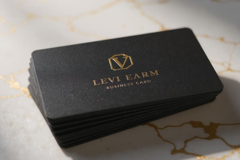 A clear spot UV gloss Business Card