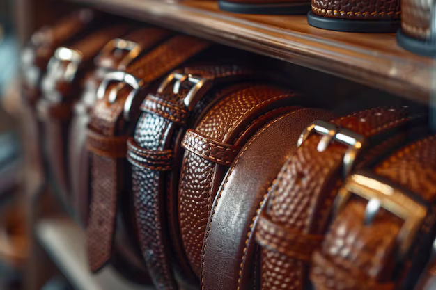 brown leather belts