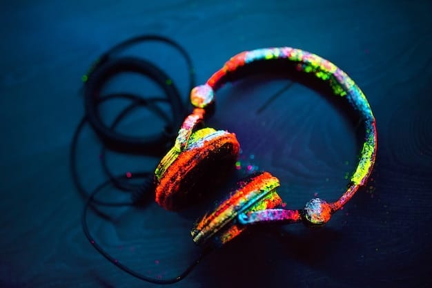 Headphones painted in UV powder.