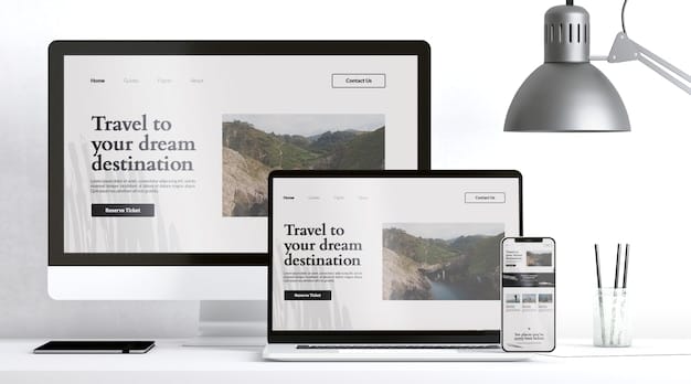 Homepage seen on computer screen