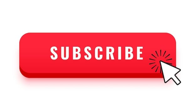 subscribe and follow me button for your youtube channel vector