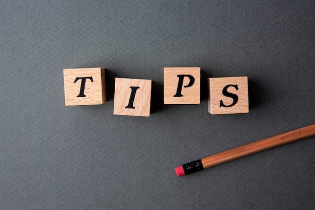 tips word written in wooden cubes