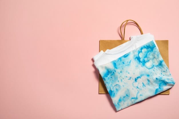 Top view t-shirt painting still life