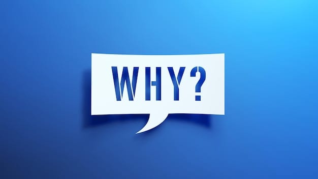 Why Speech Bubble Minimalist Abstract Design With White Cut Out Paper on Blue Background 3D Ren