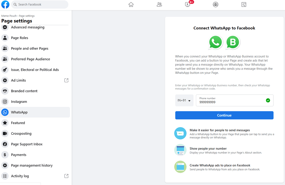 How to Add a WhatsApp Business Account to Your Facebook Page