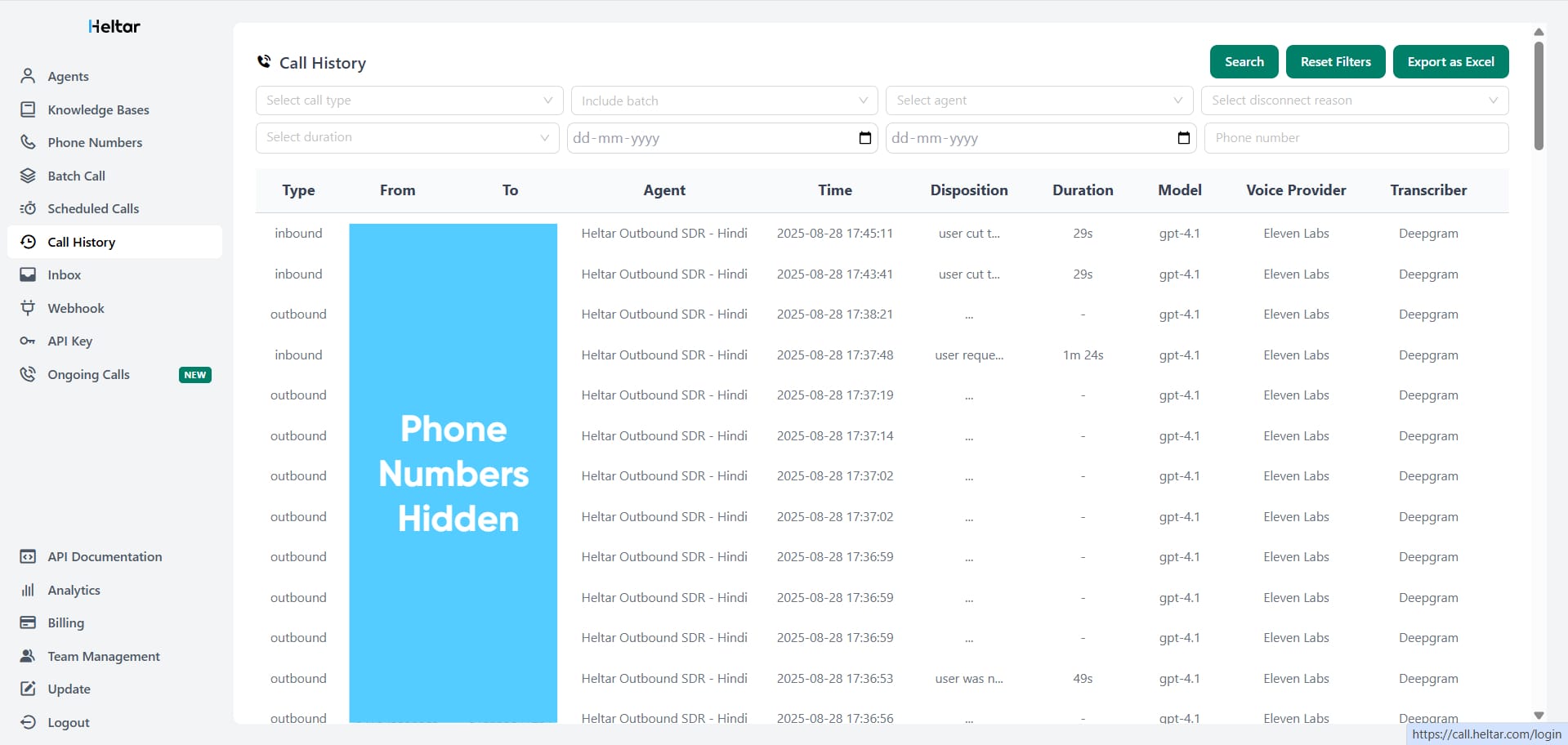 What you can learn from your AI agent's call history?