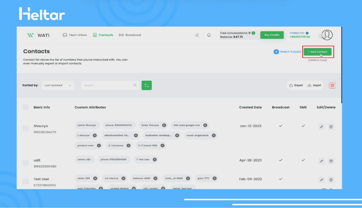 Easy Steps for Adding Contacts on WATI - One-stop Guide