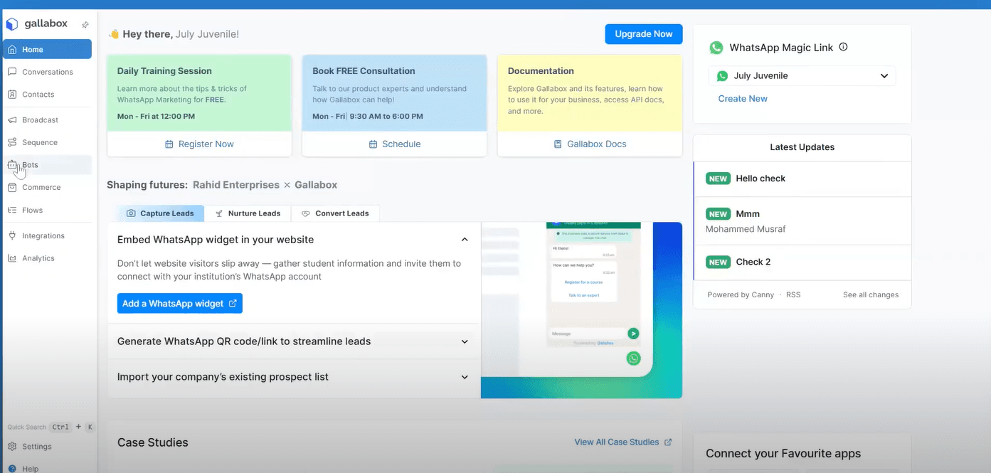 How to make a Chatbot in Gallabox in 10 minutes