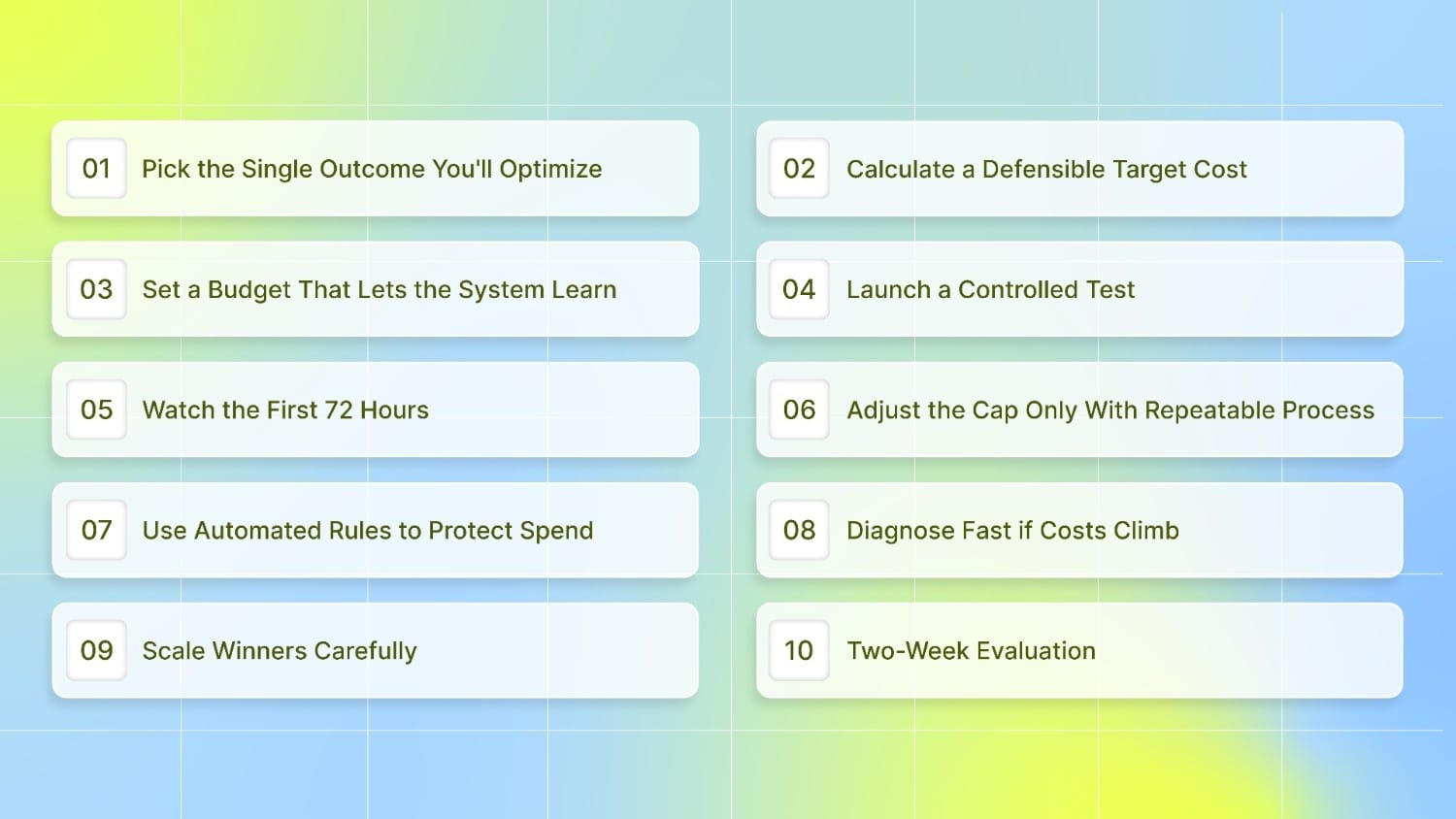 Step-By-Step: Set a Cost Cap That Works