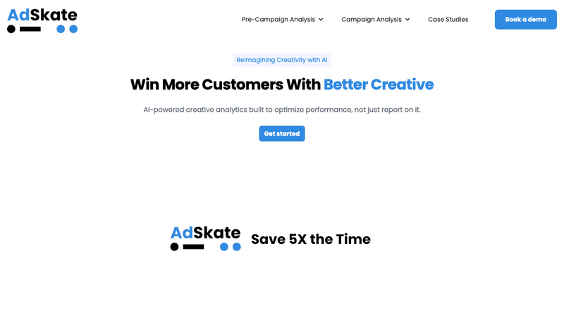 AdSkate homepage, screenshot taken September 2026