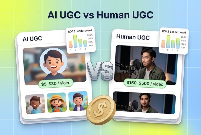AI UGC vs Human UGC for Meta Ads: Which One Drives ROAS? 