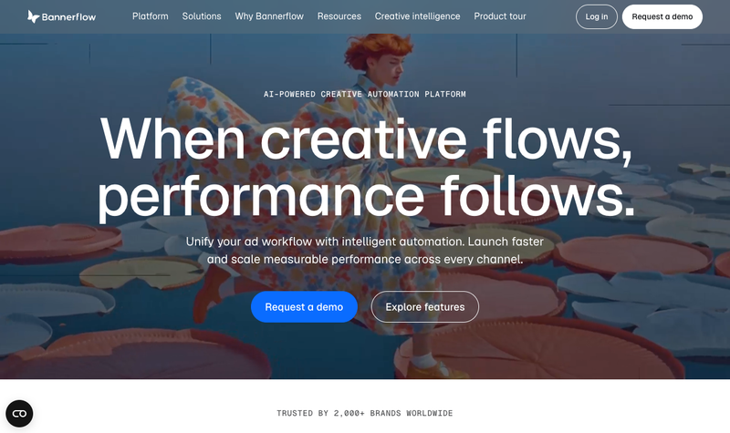 Bannerflow homepage, screenshot taken September 2026
