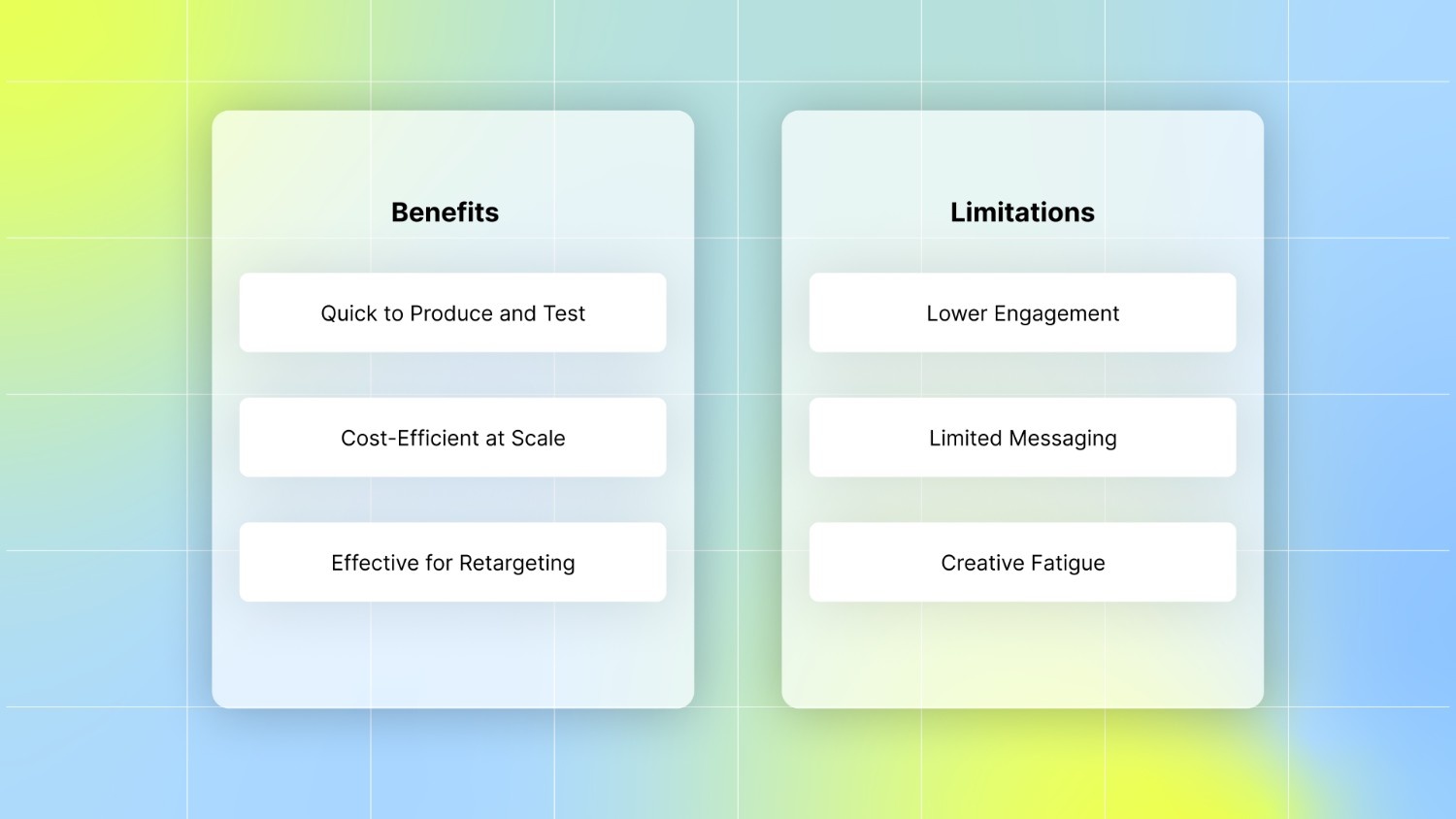 Benefits & Limitations of Static Ad Creatives
