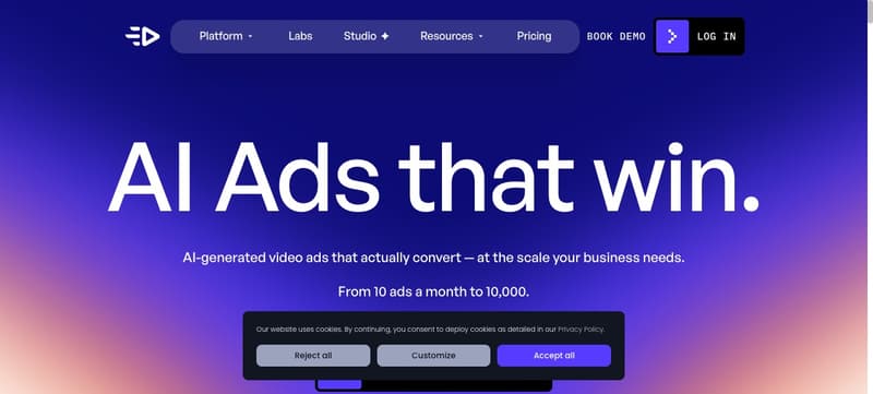 Creatify homepage