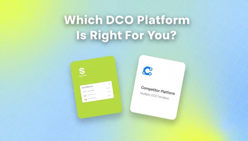 DCO platform comparison cover showing Segwise vs competitor logo cards side by side