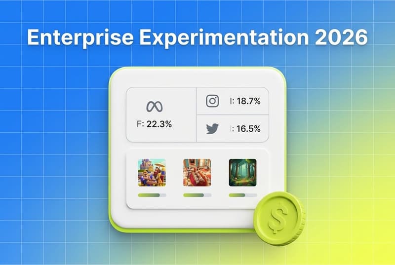 Segwise creative analytics dashboard card with dollar coin accent and headline on brand gradient