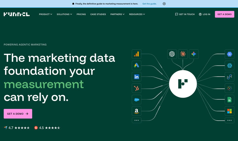 Funnel homepage, screenshot taken September 2026