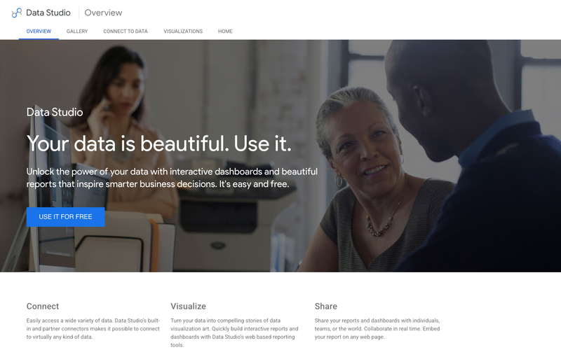 Looker Studio homepage, screenshot taken September 2026