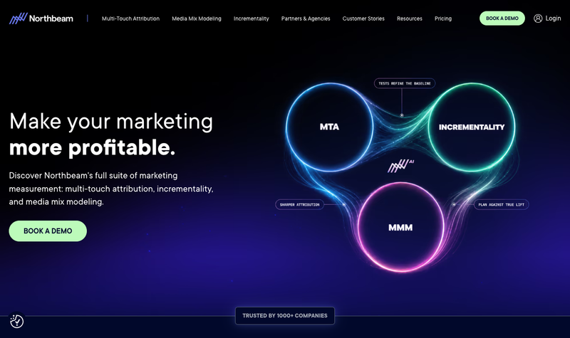 Northbeam homepage, screenshot taken September 2026