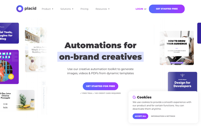 Placid homepage, screenshot taken September 2026