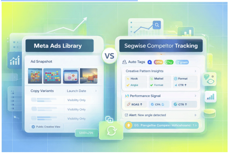 Meta Ads Library vs Segwise Competitor Tracking: Creative Visibility With Performance Intelligence