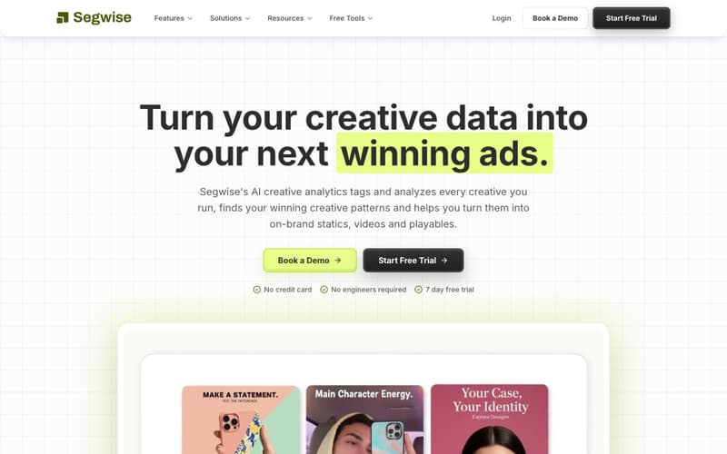 Segwise homepage, October 2026