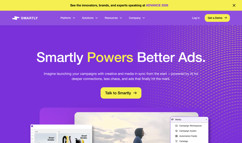 Smartly homepage, screenshot taken September 2026
