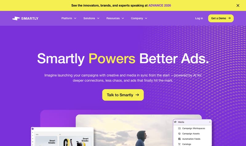 Smartly homepage, October 2026