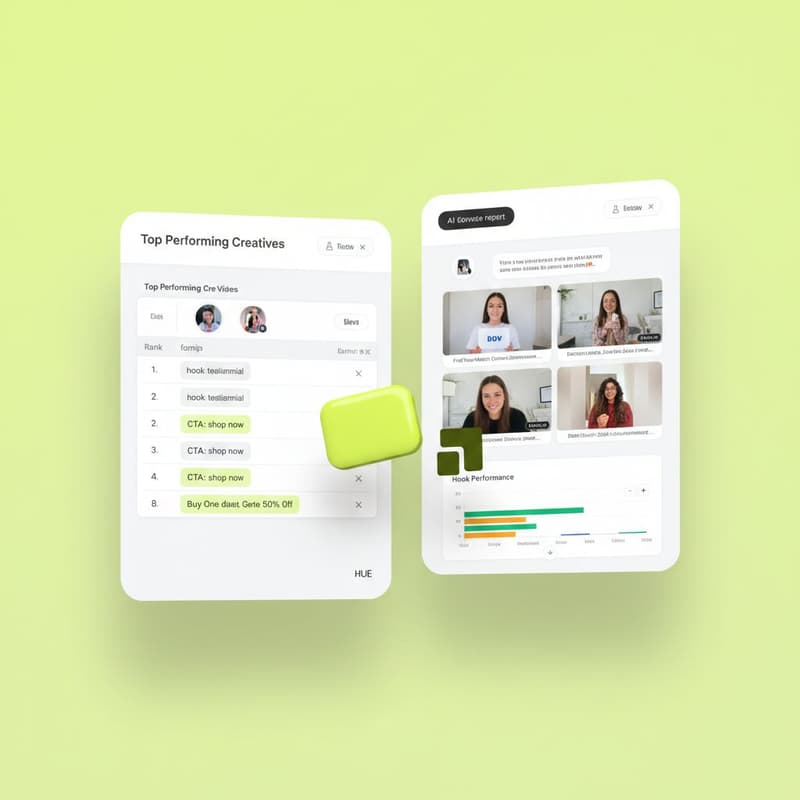 Segwise Creative Strategy Agent and Creative Generation Agent UI collage showing tag-to-brief workflow