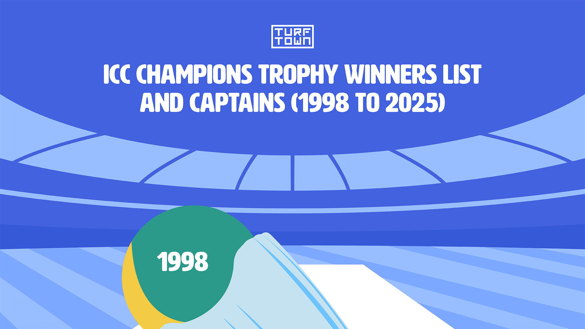ICC Champions Trophy Winners List and Captains (1998 to 2025).