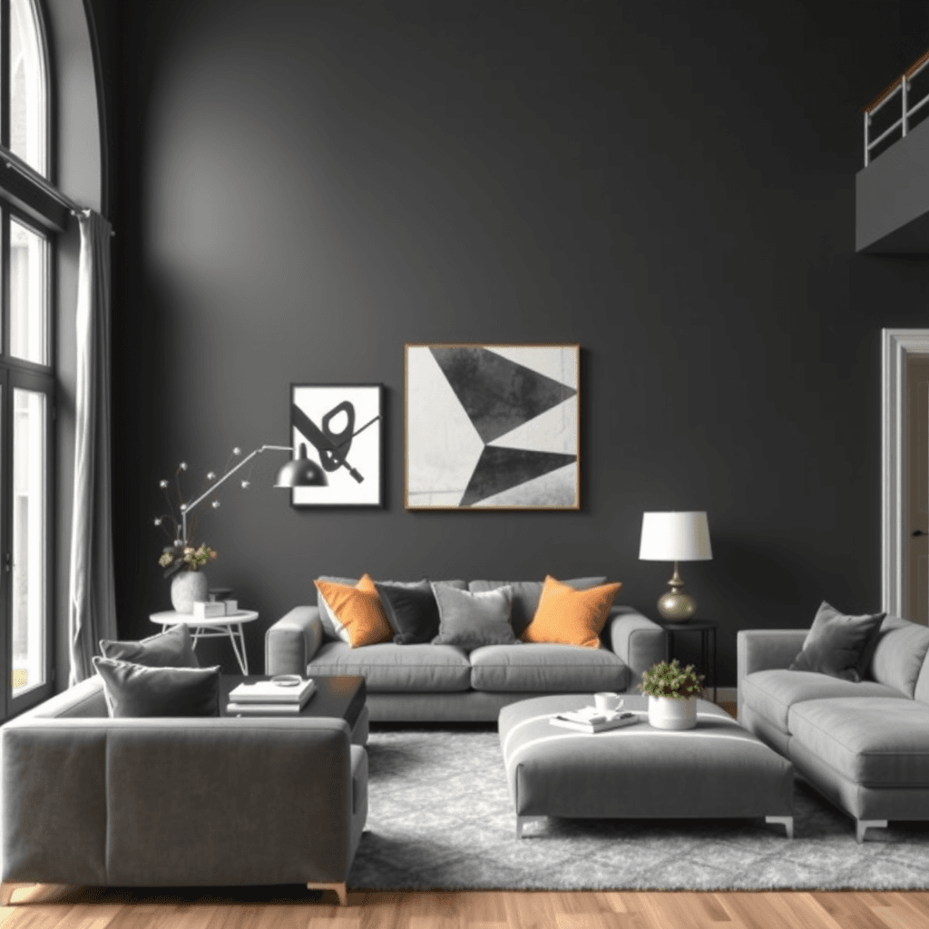 Deep Black Living Room