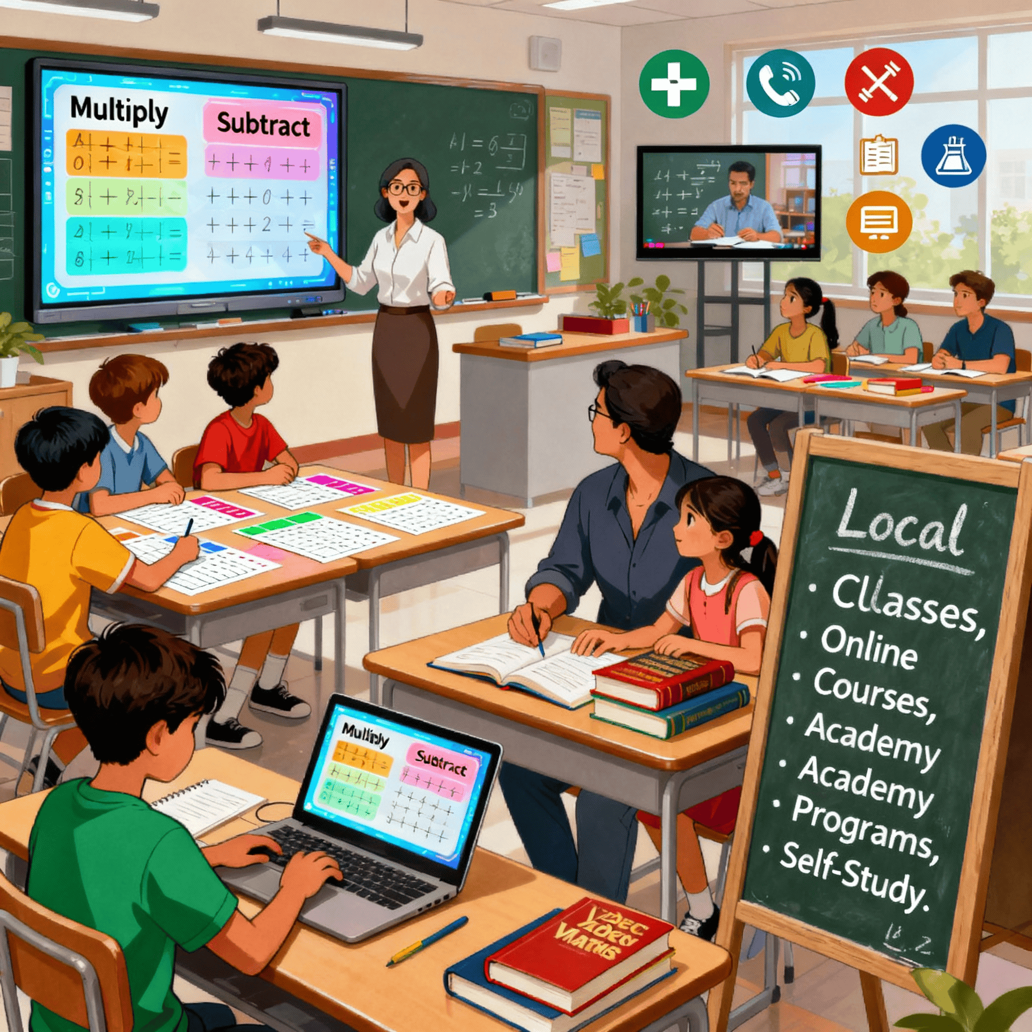 Vedic maths classes teach students problem solving, mental math, and calculation speed using simple methods