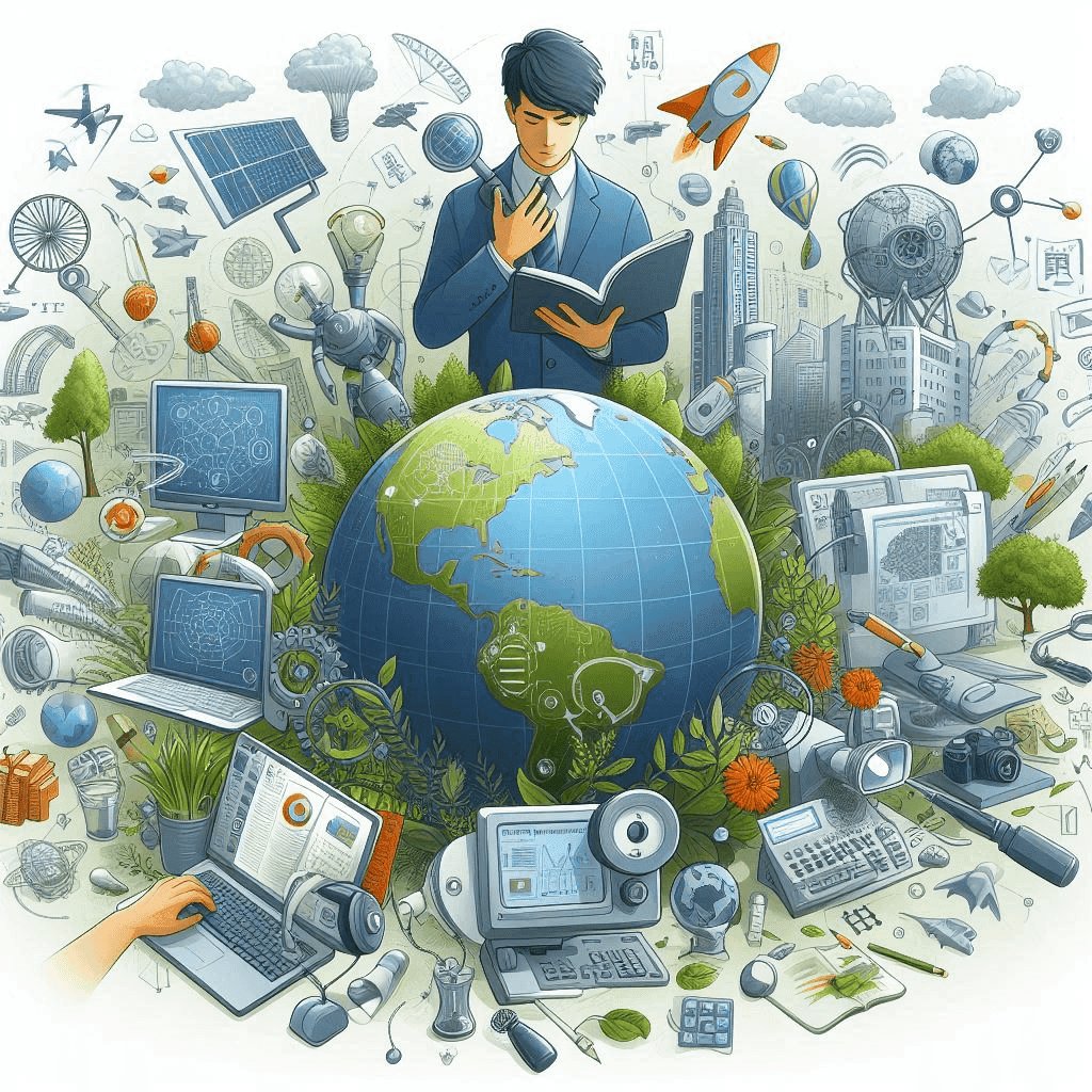 student dealing with subjects like computers, economics, environmental science etc