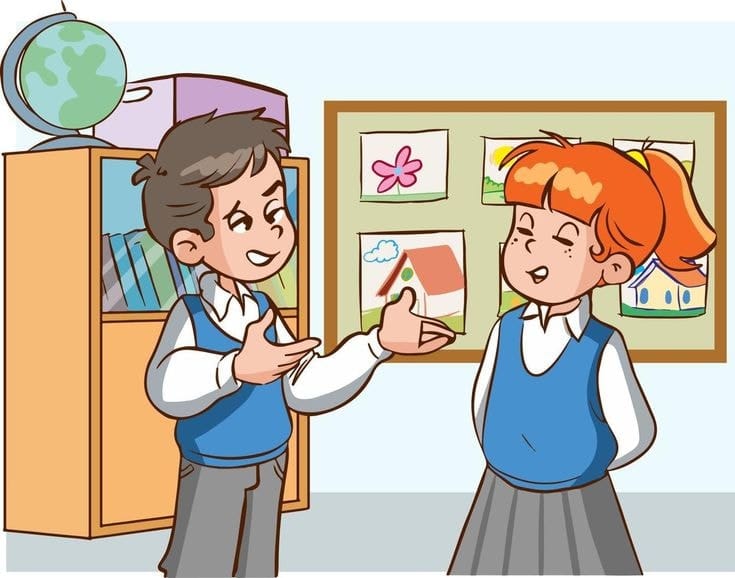 Kids communicating with each other in English will make them learn common words in no time.