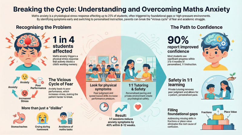 Math Anxiety in Kids: Signs, Causes, and How 1:1 Tutoring Helps