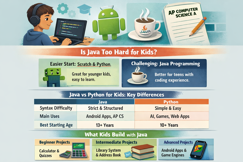 Java for kids: a simple class diagram showing inheritance between a Vehicle parent class and Car and Bicycle child classes
