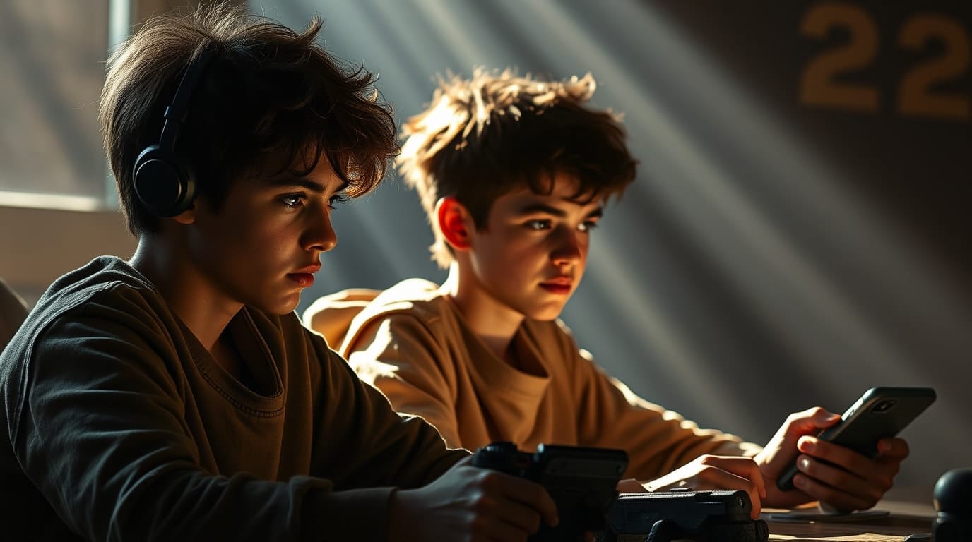 children playing independently