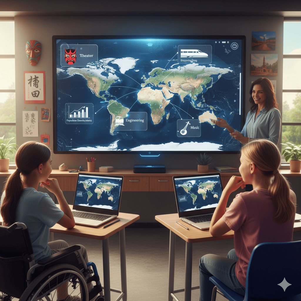 Global Cultures Interactive Map for Exploration and Education Using Coding