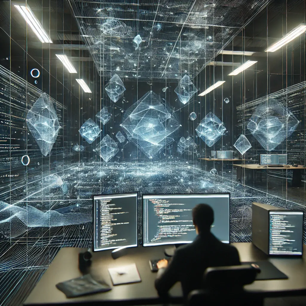 programmer working on visual studio code