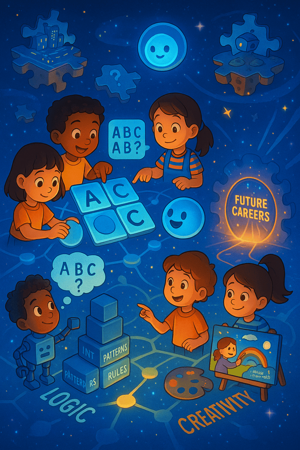 friends playing puzzle games